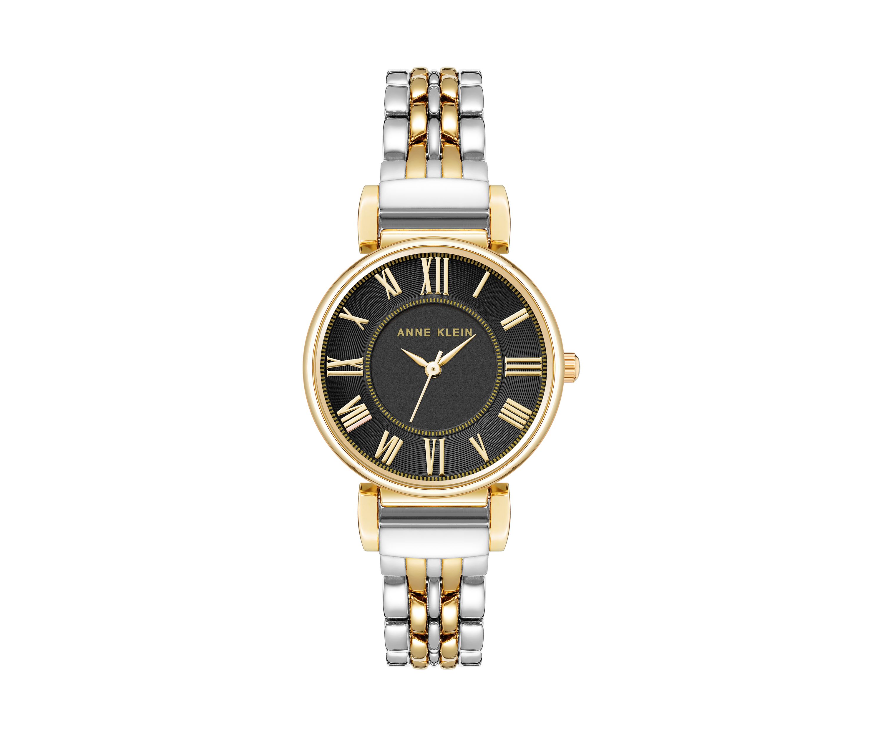 Womens Two Tone Alloy Link Bracelet Watch