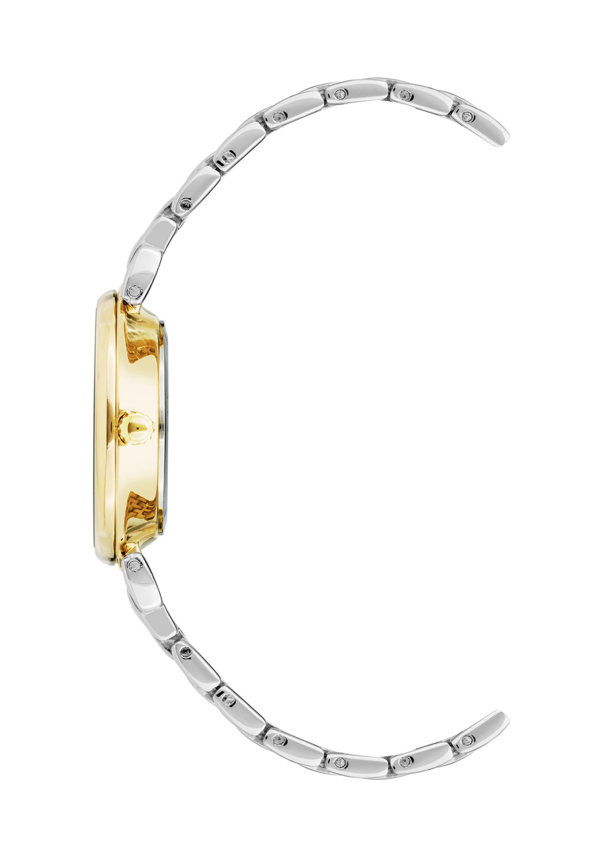 Womens Two Tone Alloy Link Bracelet Watch