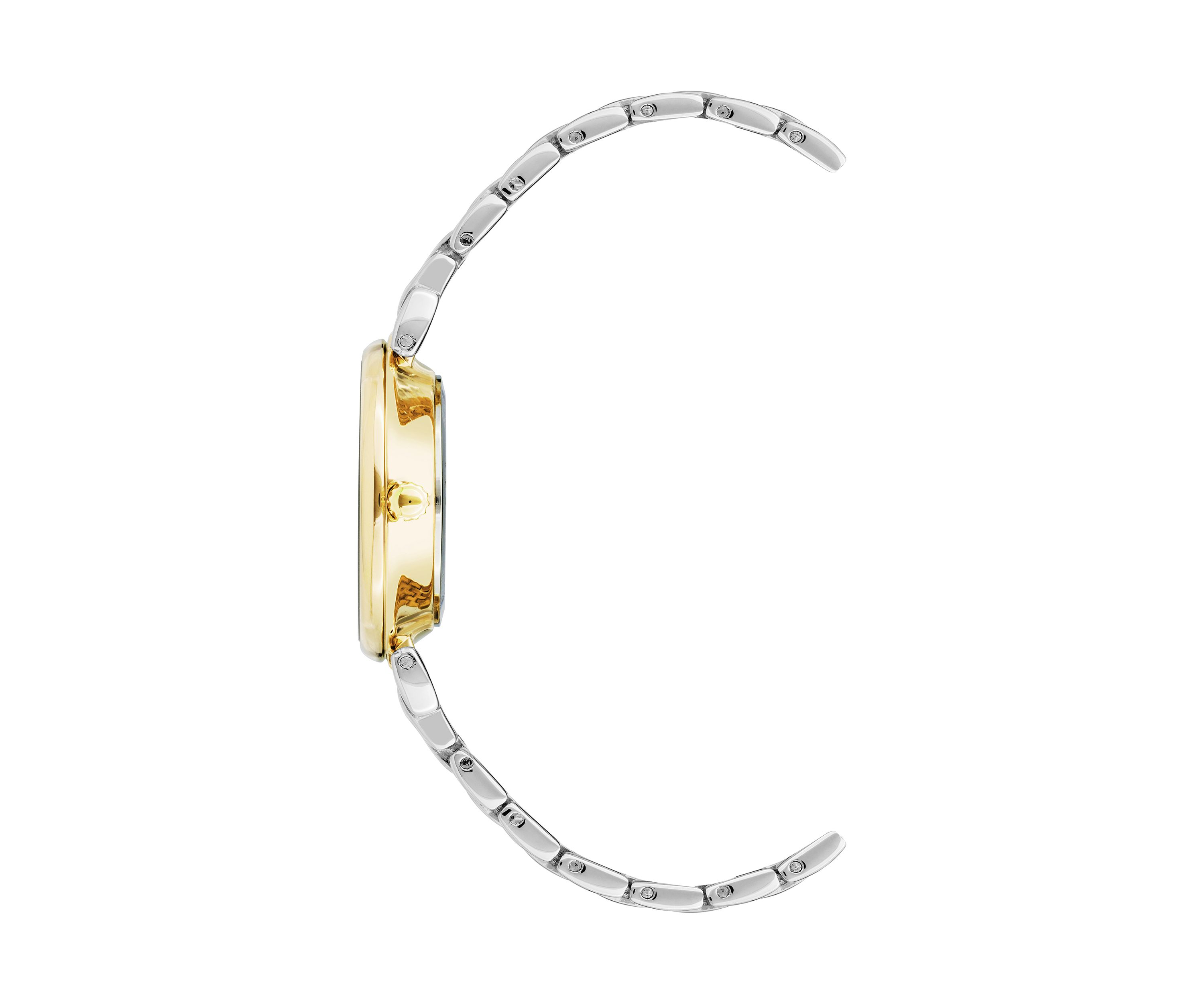 Womens Two Tone Alloy Link Bracelet Watch