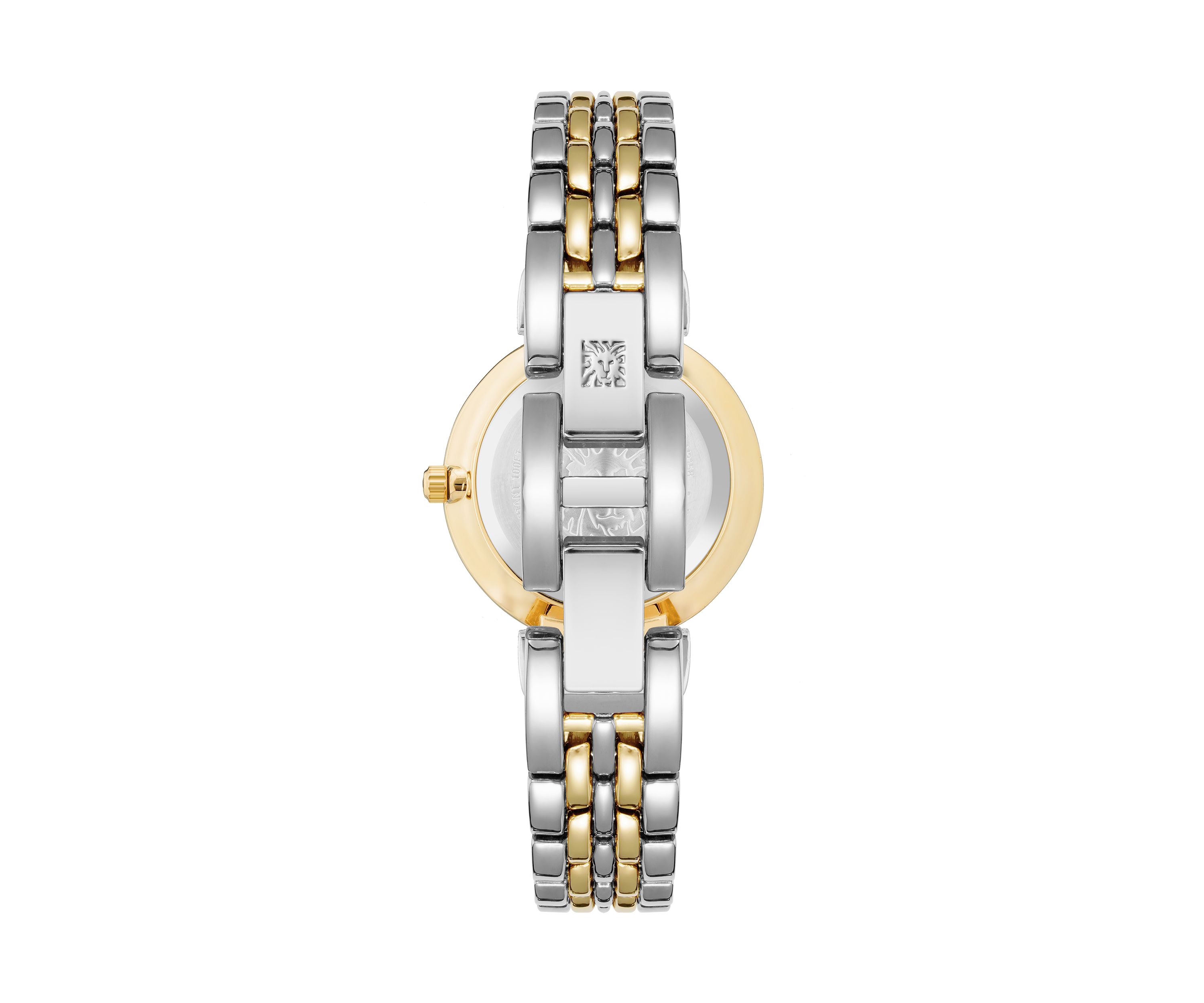 Womens Two Tone Alloy Link Bracelet Watch