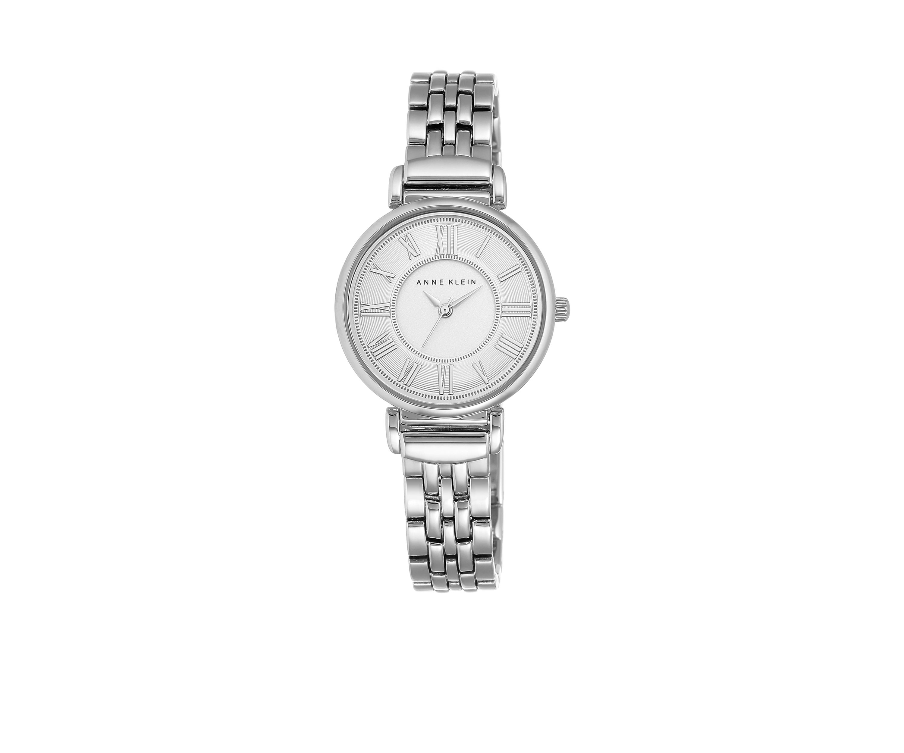 Womens Silver-Tone Bracelet Link Watch