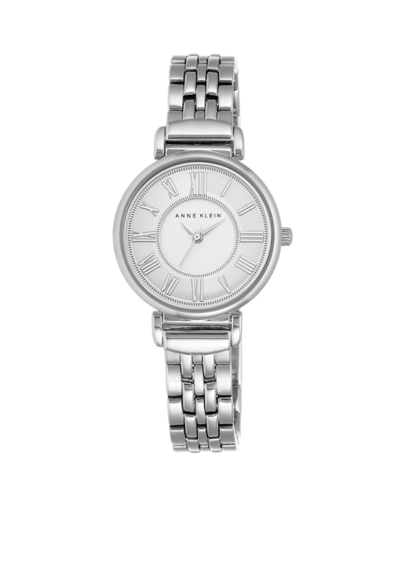 Womens Silver-Tone Bracelet Link Watch