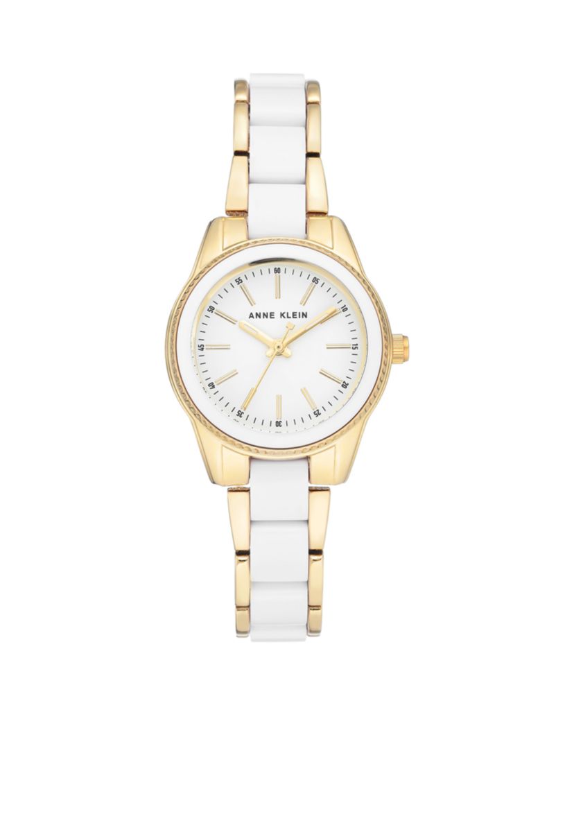 Womens Resin and Mixed Metal Bracelet Watch