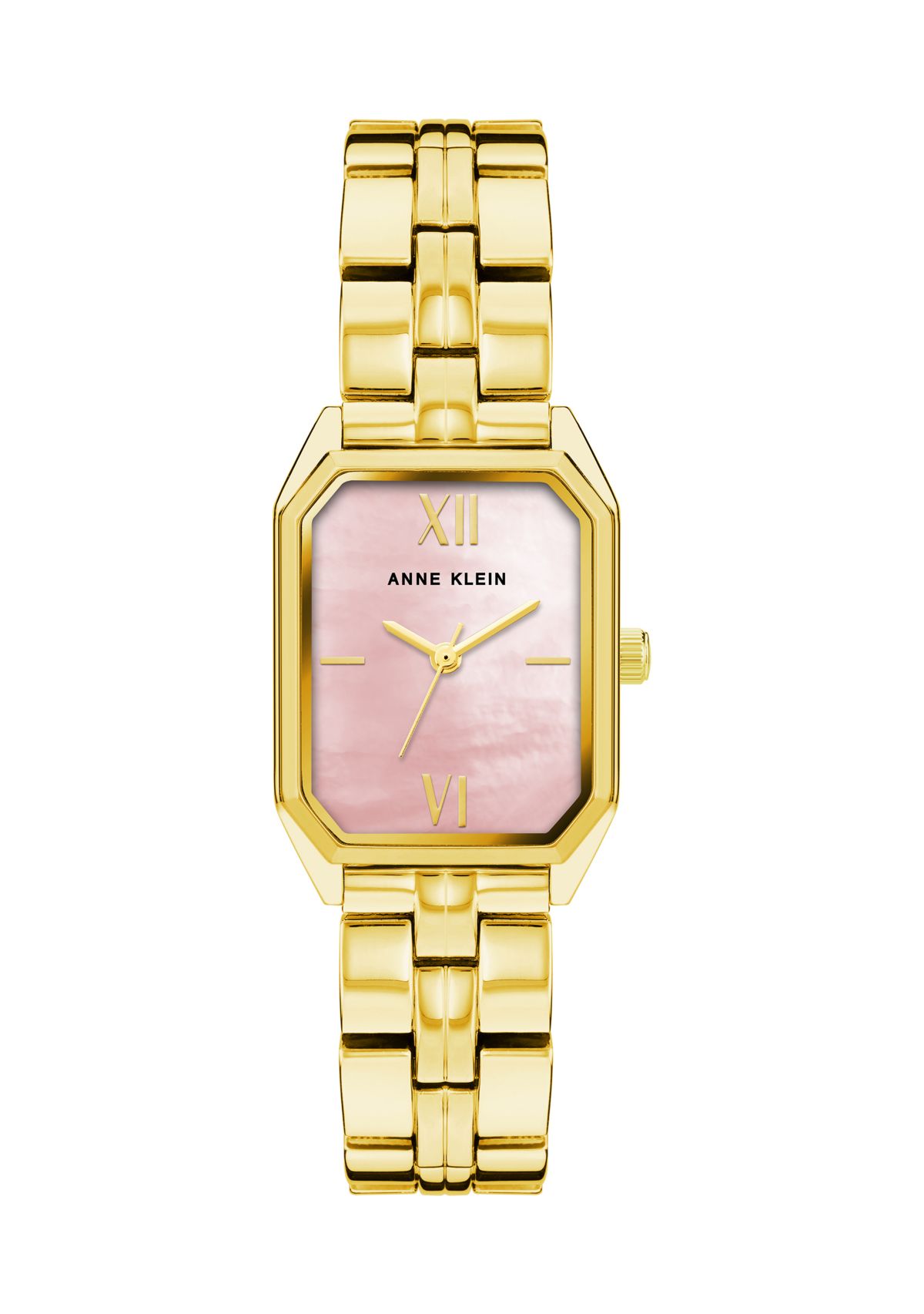 Womens Gold Tone Metal Link Bracelet Watch
