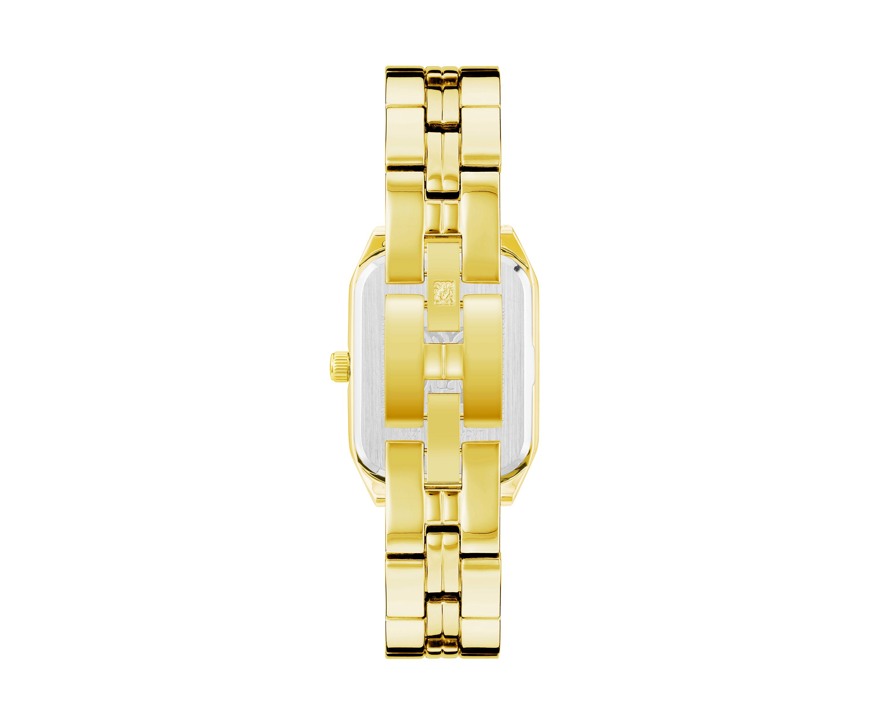 Womens Gold Tone Metal Link Bracelet Watch