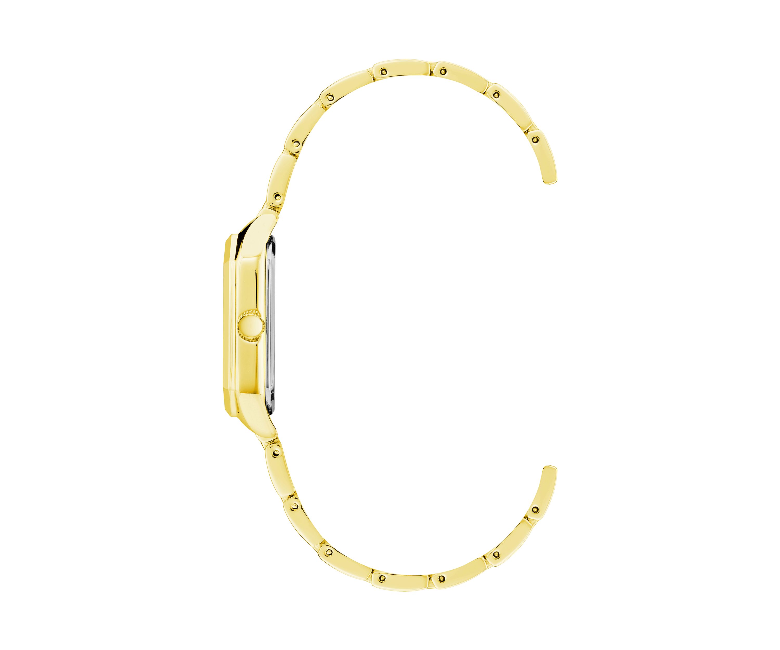 Womens Gold Tone Metal Link Bracelet Watch
