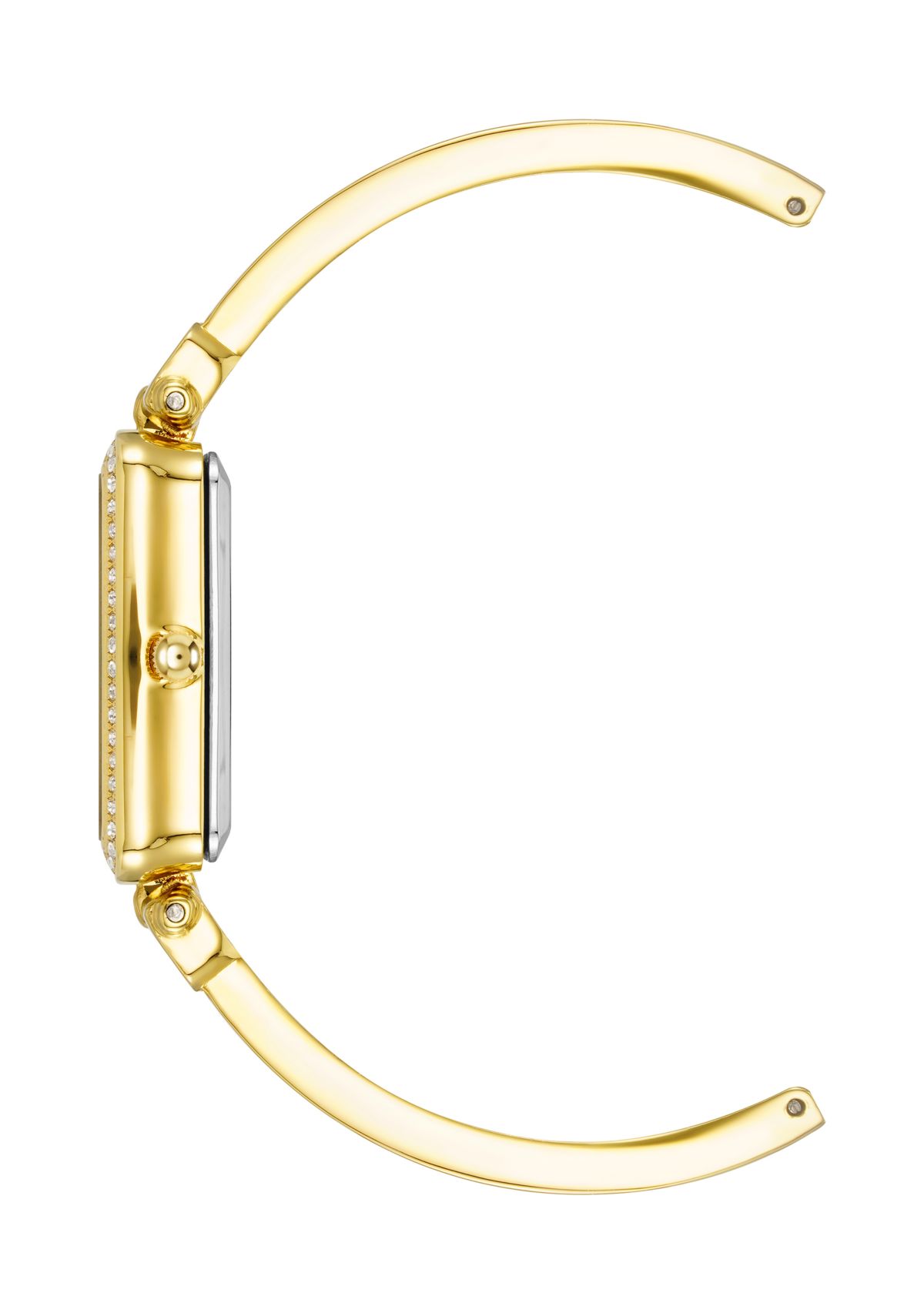 Women’s 22 Millimeter Gold-Tone Alloy and Black Enamel Bracelet Watch Set 