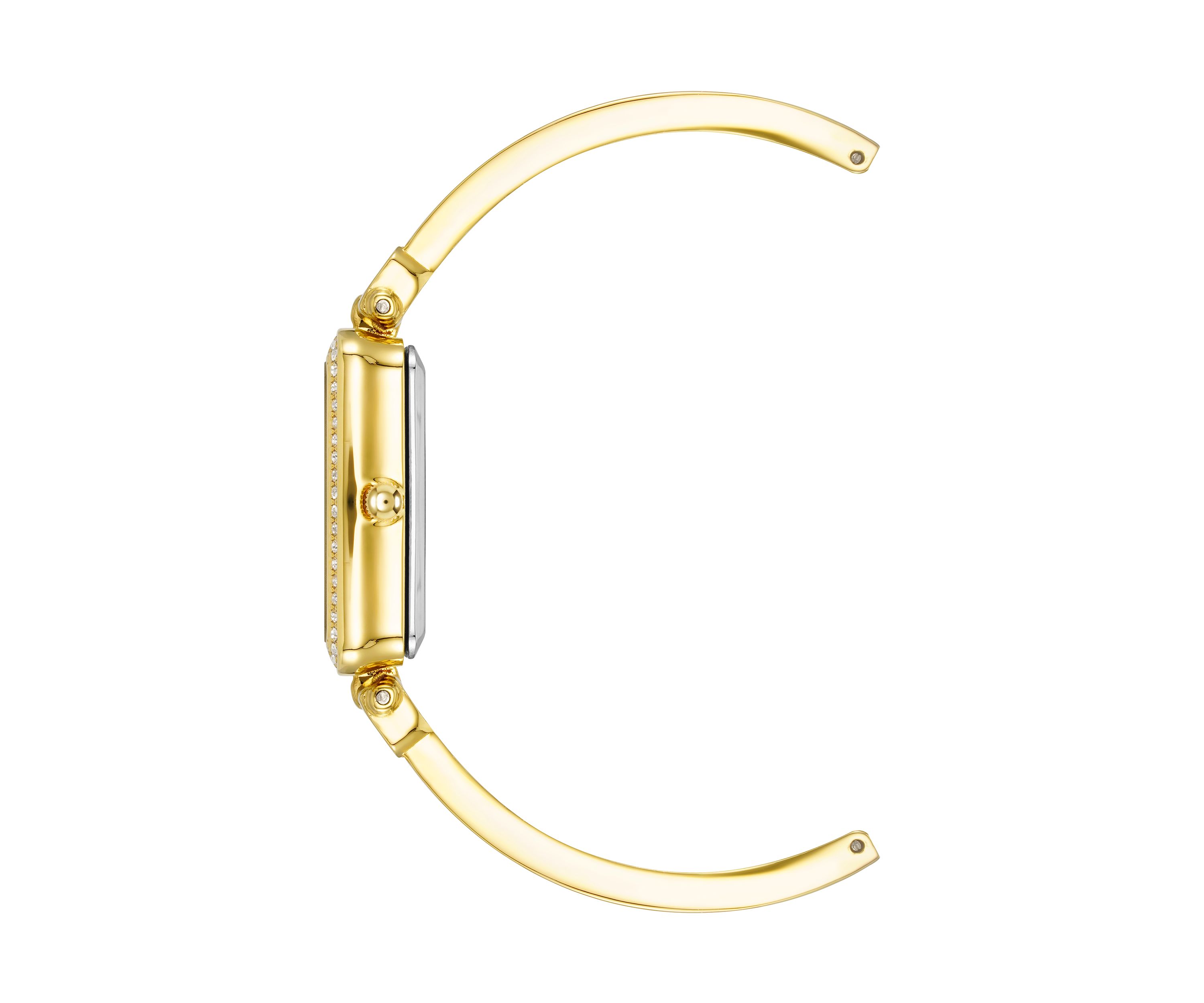 Women’s 22 Millimeter Gold-Tone Alloy and Black Enamel Bracelet Watch Set 