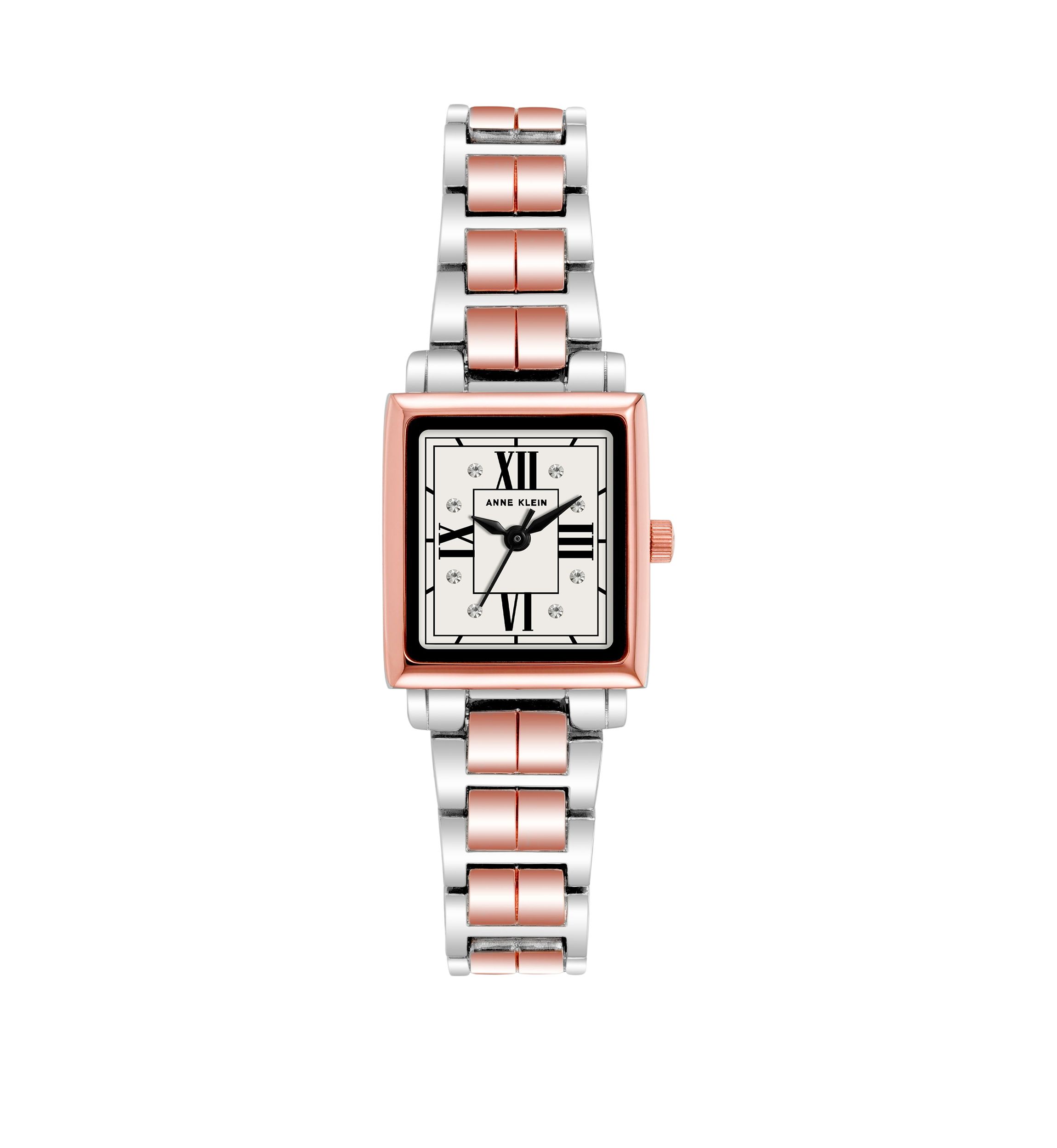  Womens Rose Gold-Tone Metal Link Bracelet with Mother of Pearl Dial Watch, 26 mm