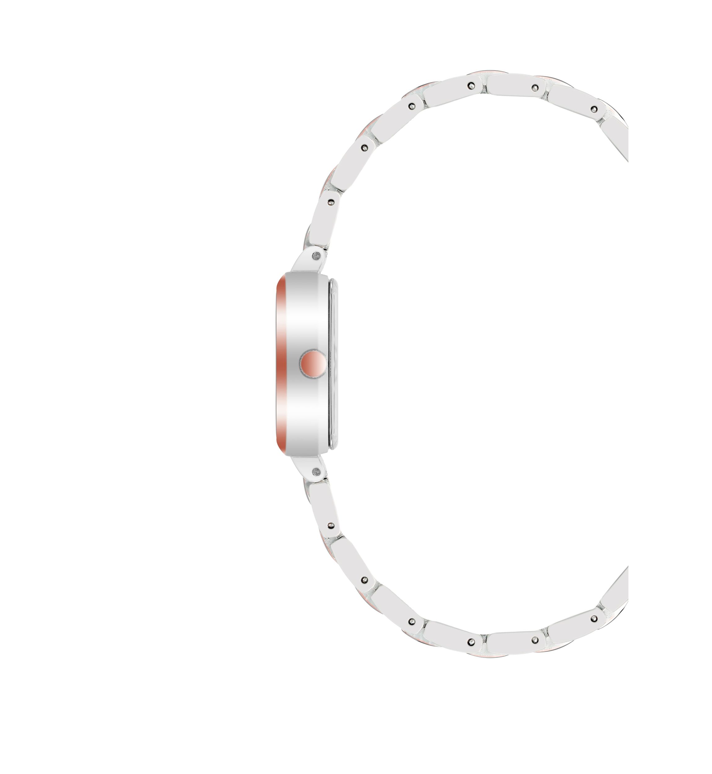  Womens Rose Gold-Tone Metal Link Bracelet with Mother of Pearl Dial Watch, 26 mm