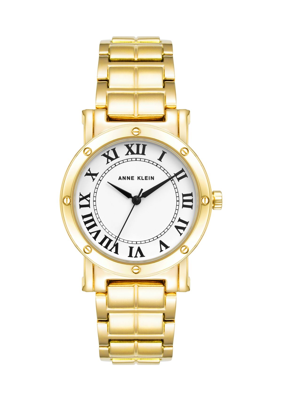Womens 30 Millimeter  Roman Numeral Gold-tone Alloy Bracelet Watch 