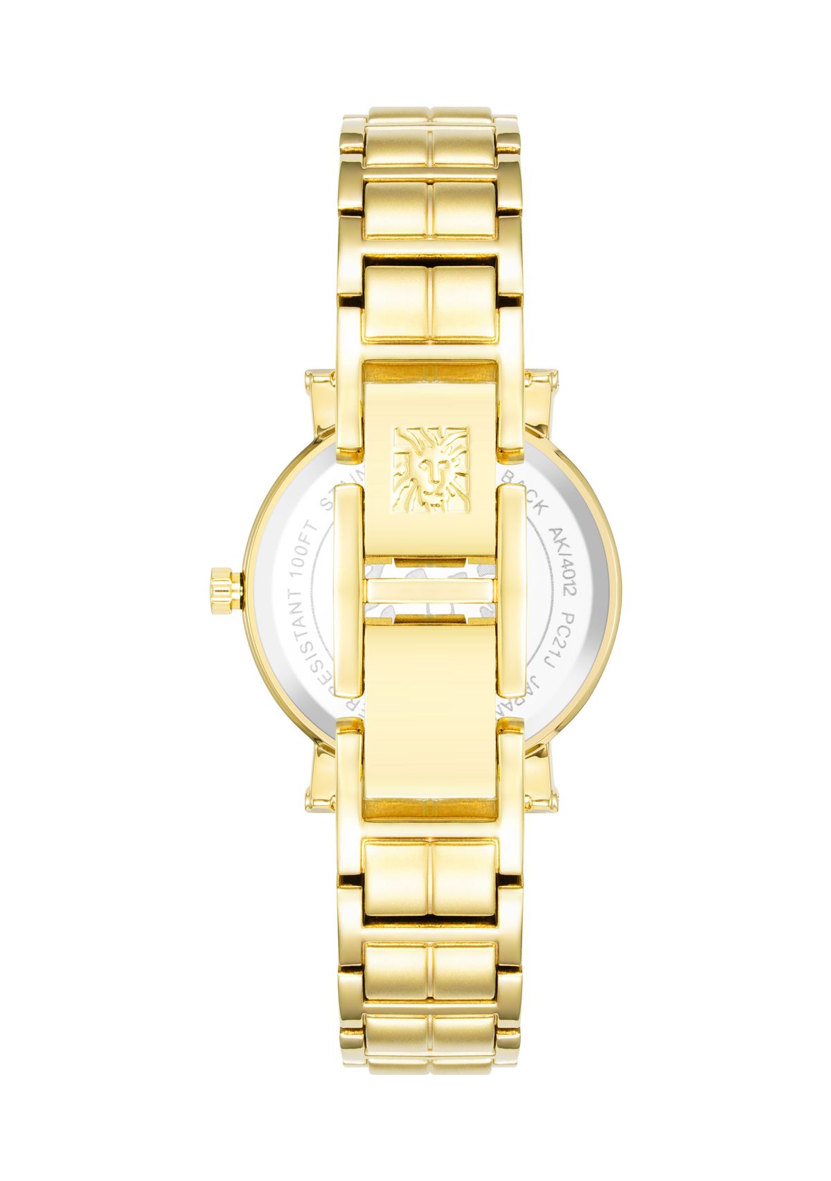 Womens 30 Millimeter  Roman Numeral Gold-tone Alloy Bracelet Watch 