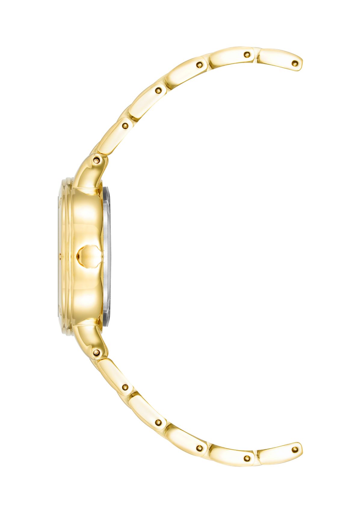 Womens 30 Millimeter  Roman Numeral Gold-tone Alloy Bracelet Watch 