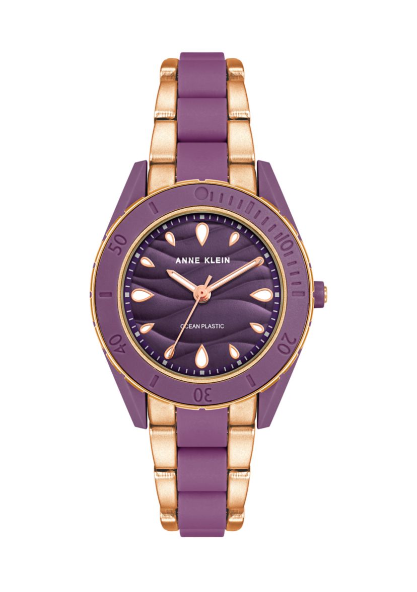 Anne Klein Purple Rose Gold Watch | Belk display picture 1