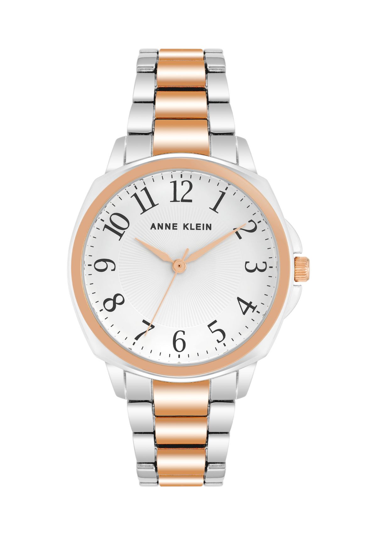 Womens 36 Millimeter Silver-Tone and Rose Gold-Tone Alloy Bracelet Watch