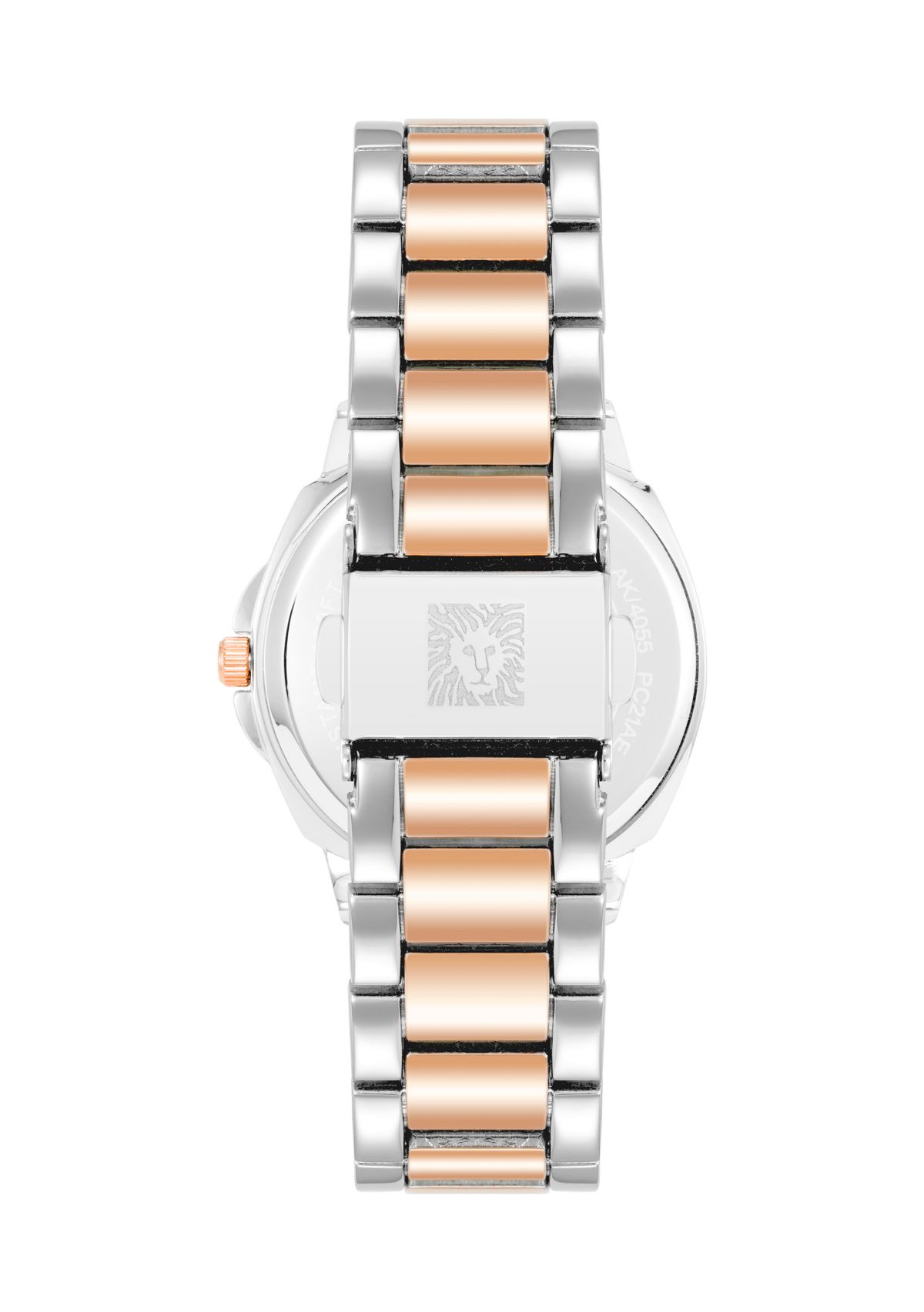 Womens 36 Millimeter Silver-Tone and Rose Gold-Tone Alloy Bracelet Watch