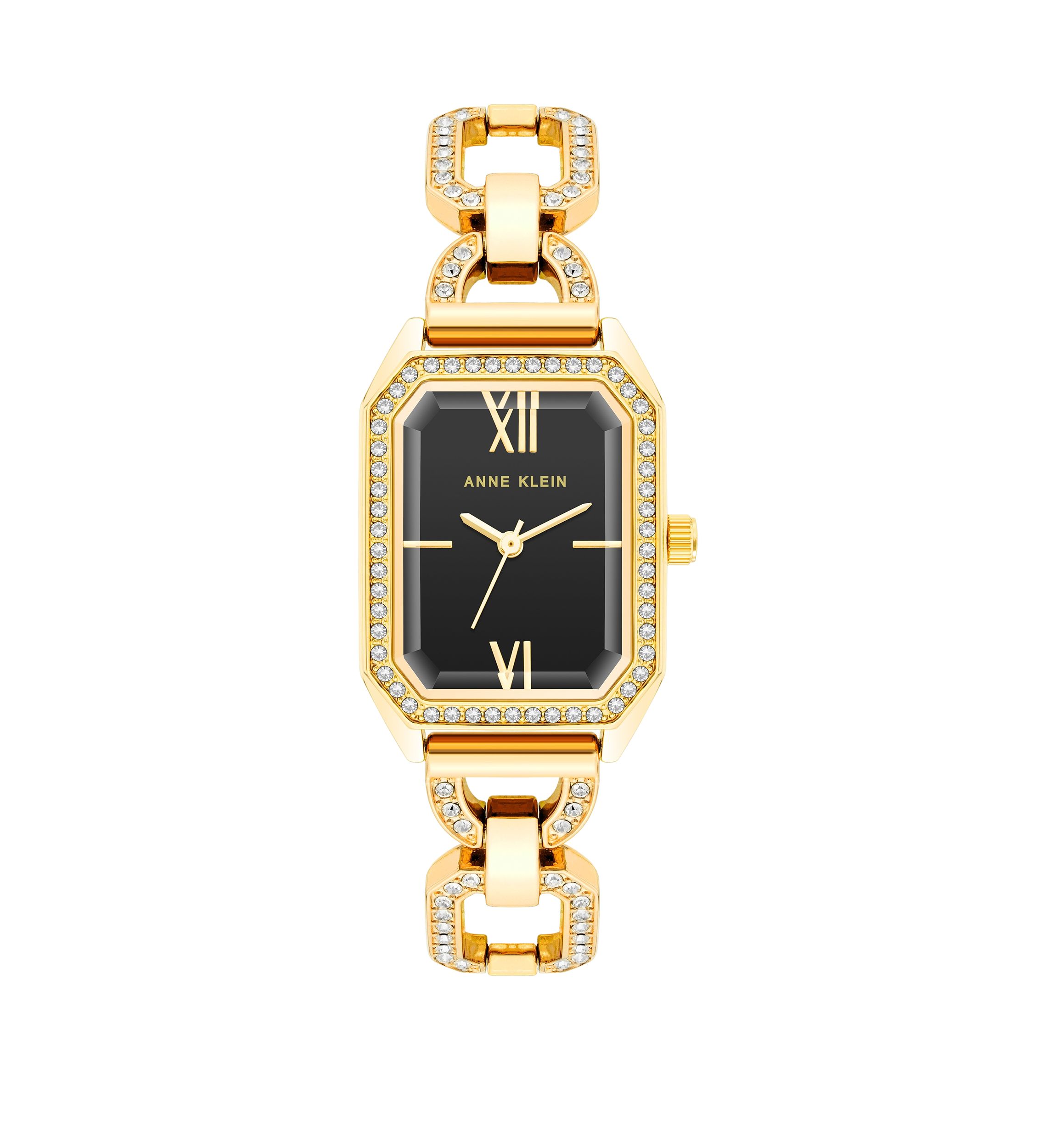 Womens Gold-Tone Metal Link Bracelet Watch, 24 Millimeter 
