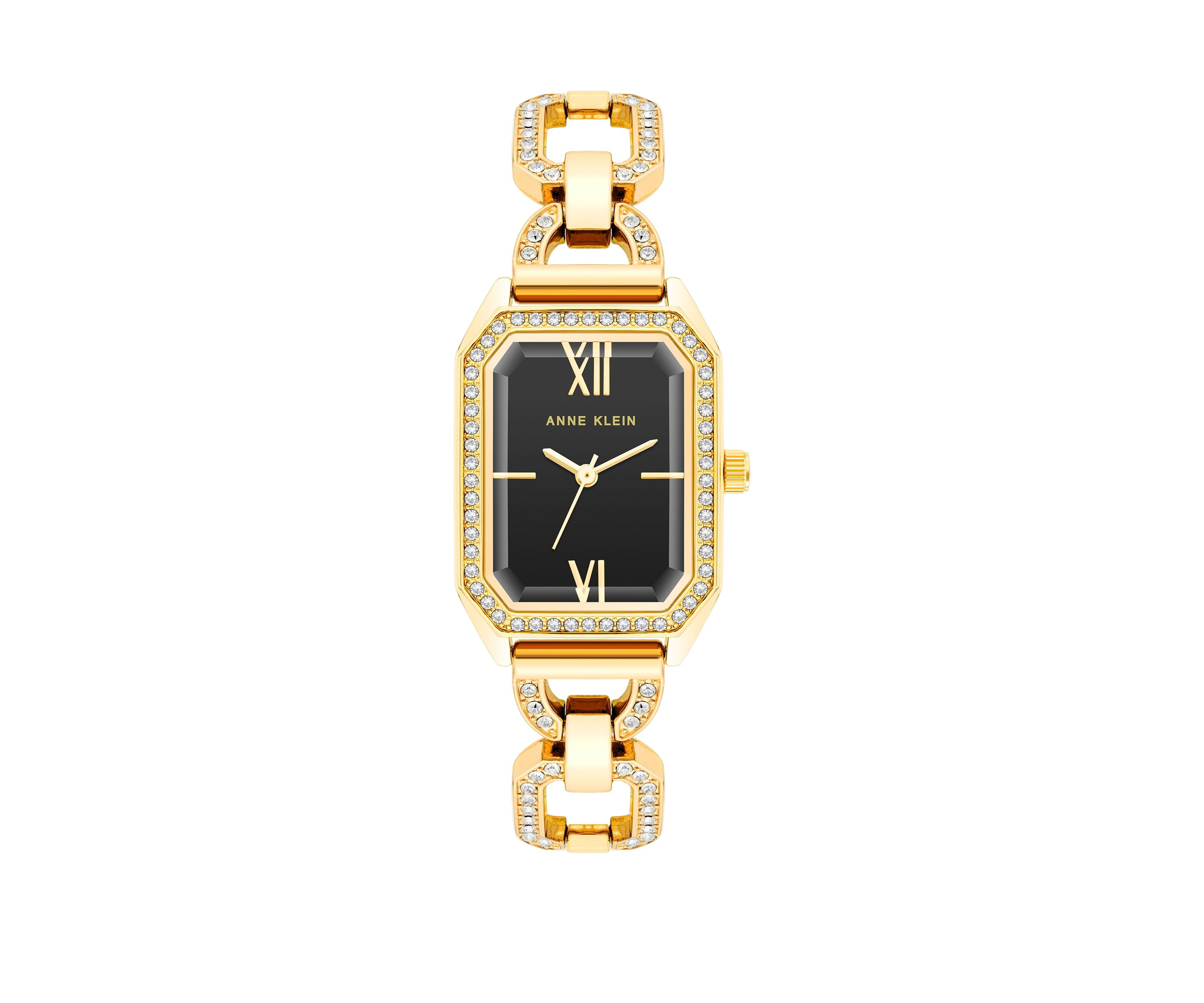 Womens Gold-Tone Metal Link Bracelet Watch, 24 Millimeter 