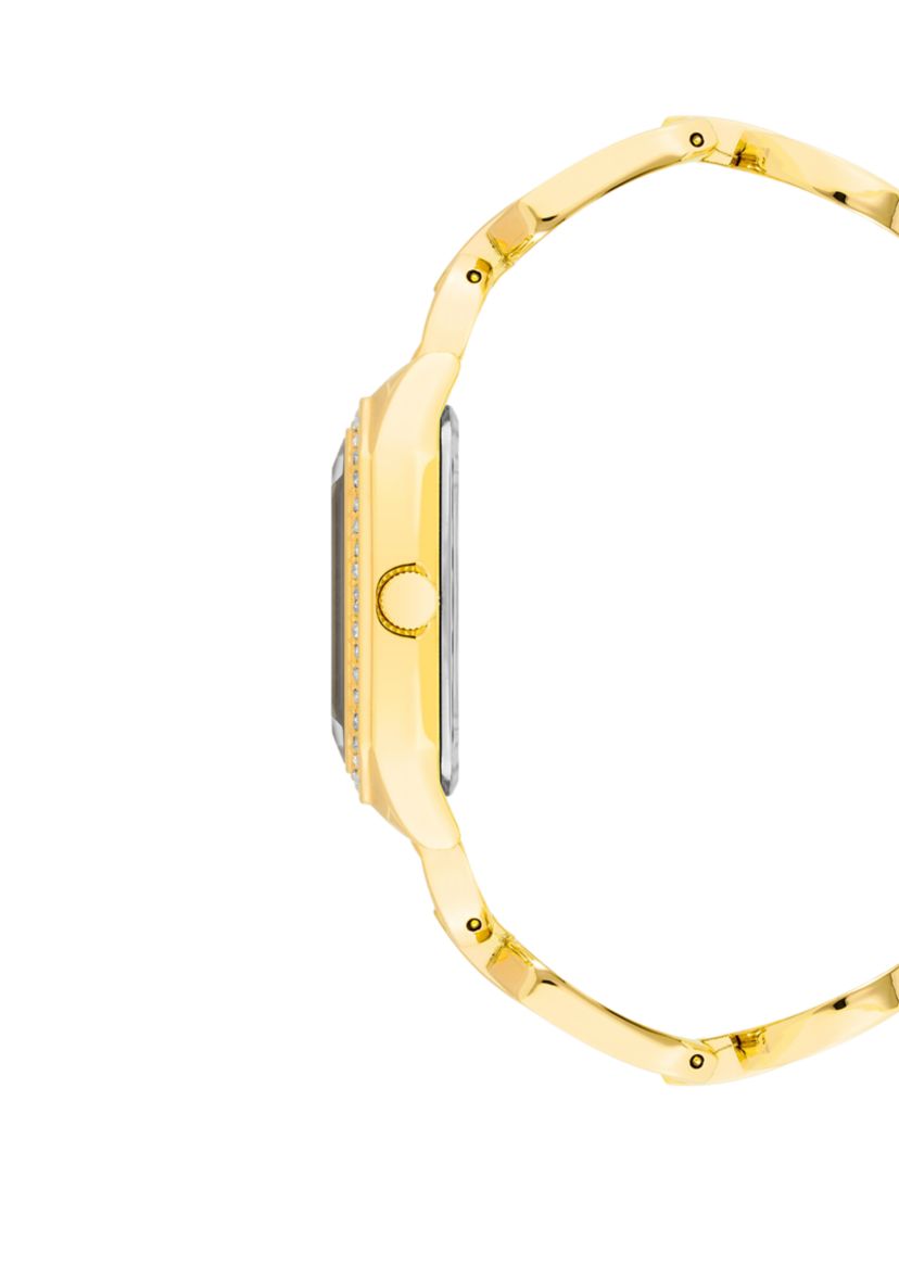 Womens Gold-Tone Metal Link Bracelet Watch, 24 Millimeter 