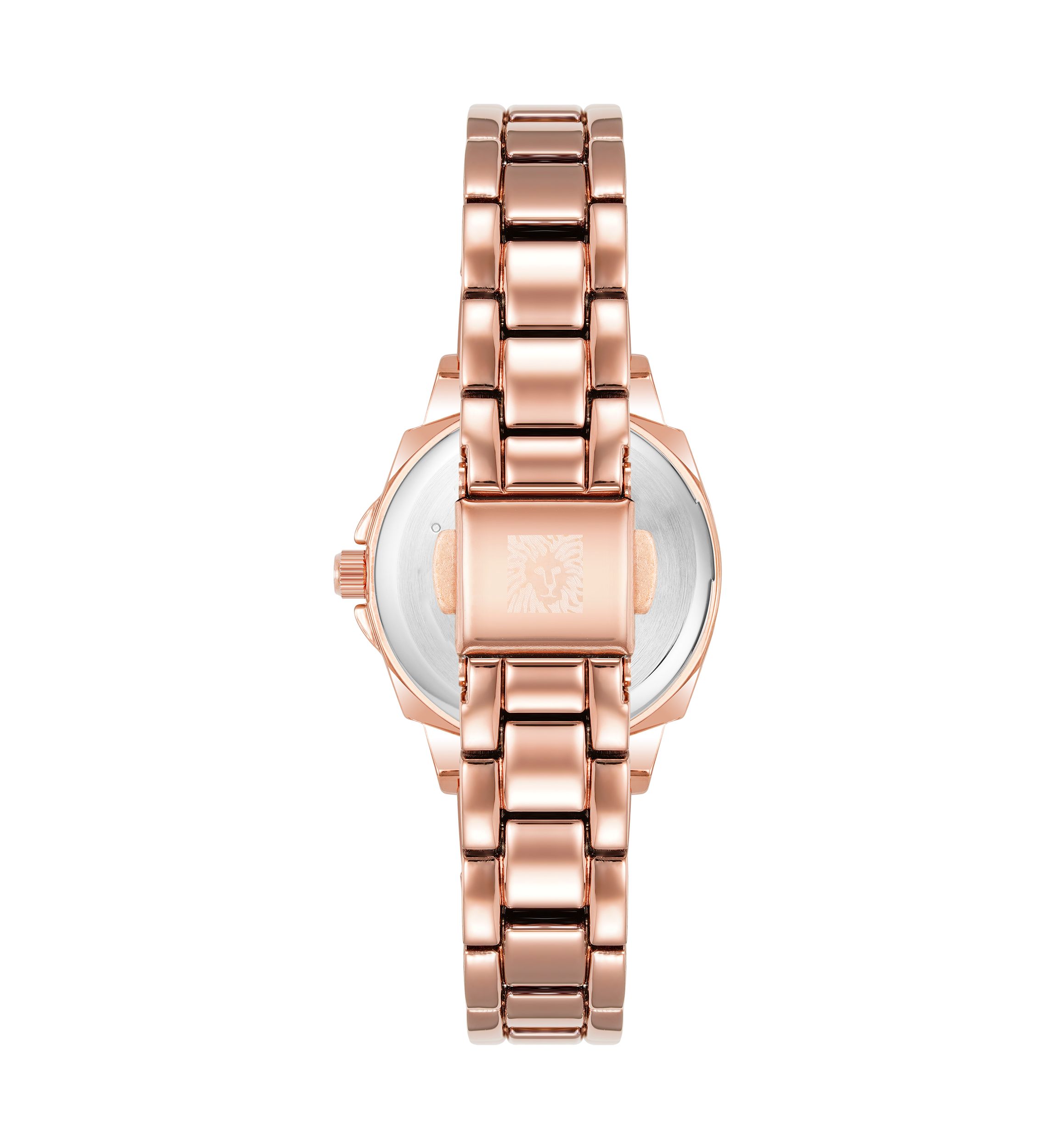 Womens 28 Millimeter Rose Gold-Tone Alloy Arabic Numeral Dial Bracelet Watch