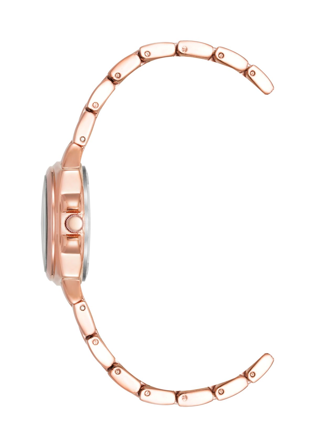 Womens 28 Millimeter Rose Gold-Tone Alloy Arabic Numeral Dial Bracelet Watch