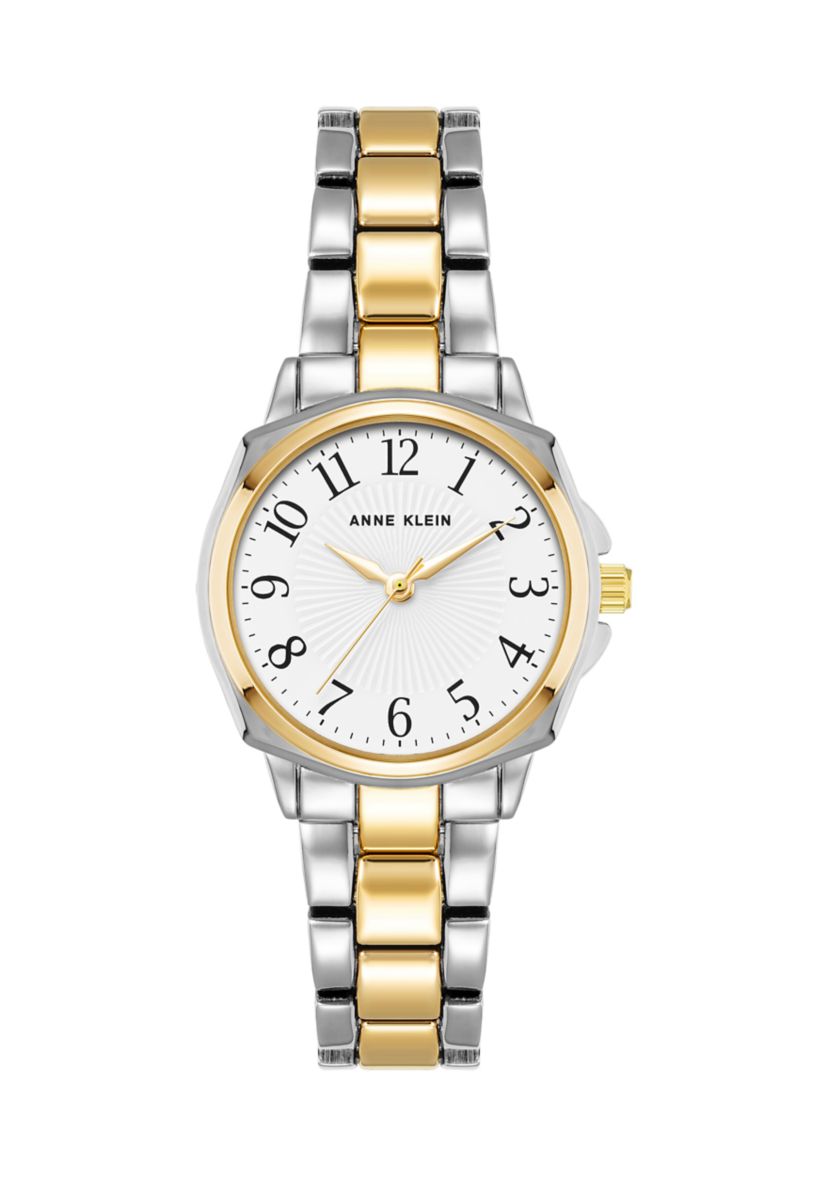 Womens Two Tone Metal Link Braelet Watch - 28 Millimeter