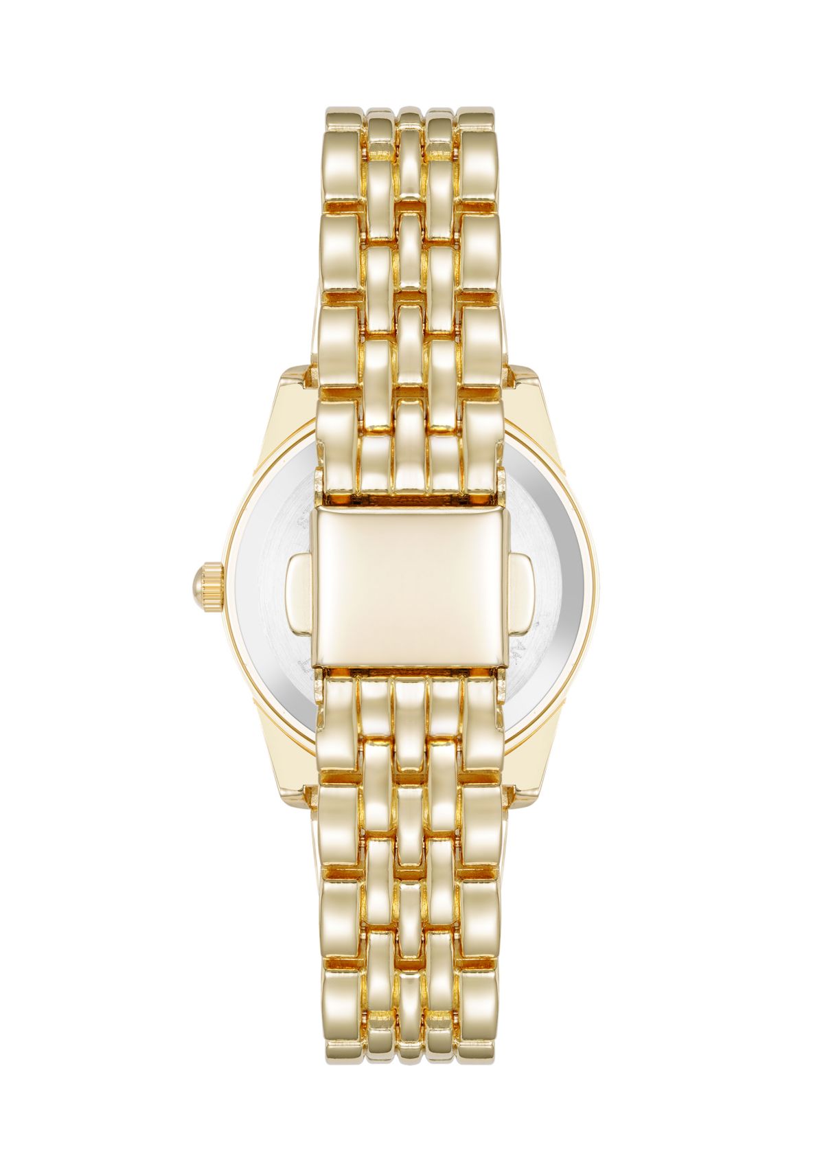 Quartz Casual Coin Edge Gold Tone Alloy Metal Watch