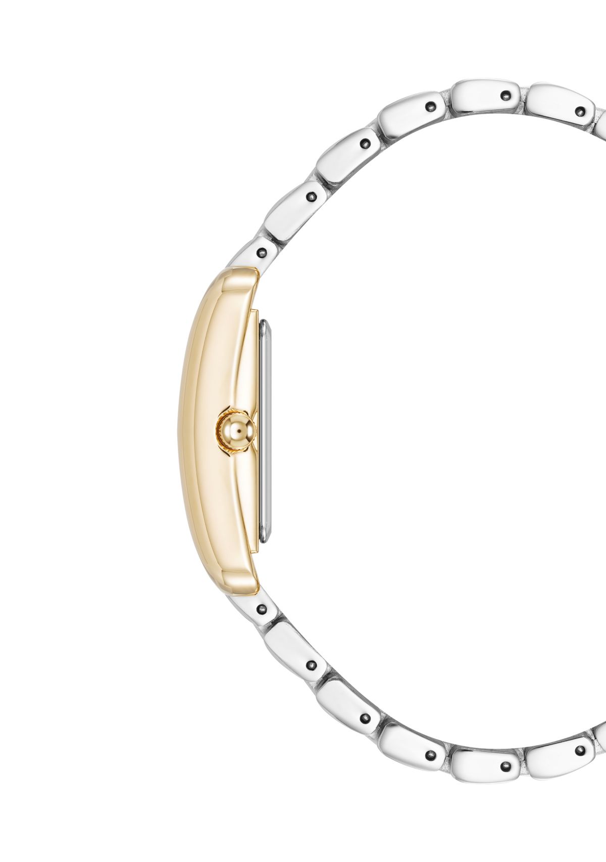 Quartz Two-Tone Alloy Link Bracelet Watch