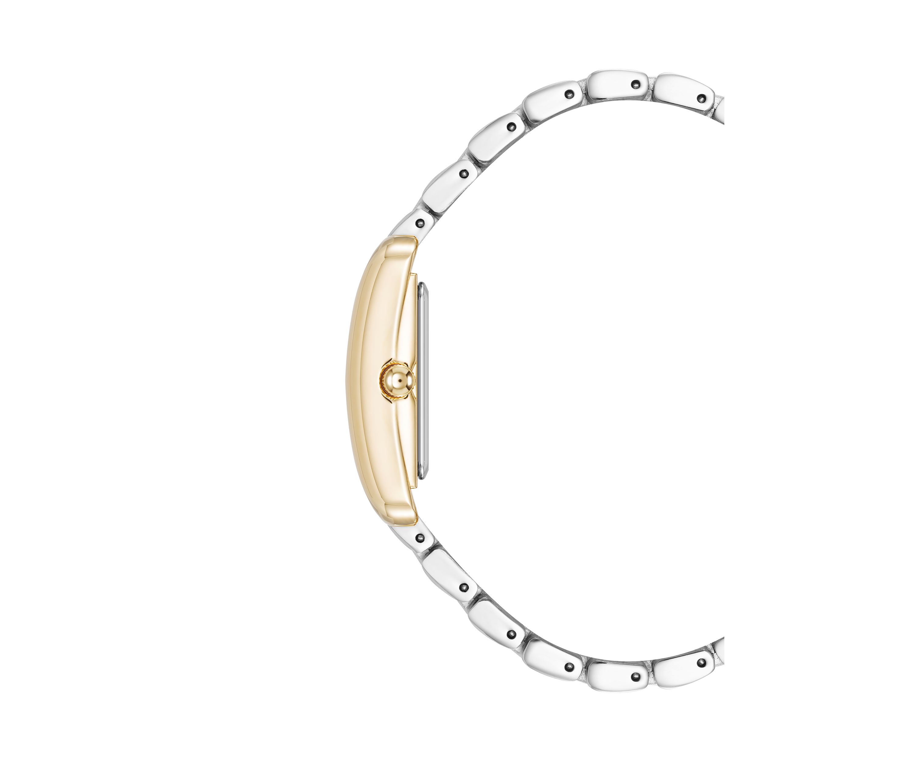 Quartz Two-Tone Alloy Link Bracelet Watch