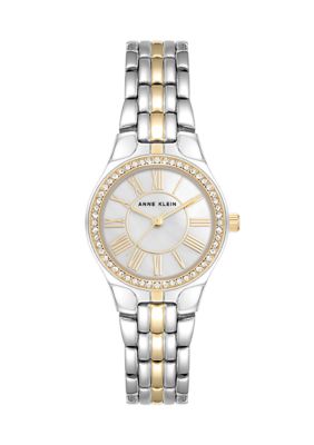 Anne Klein Quartz Two Tone Alloy Link Bracelet Watch belk