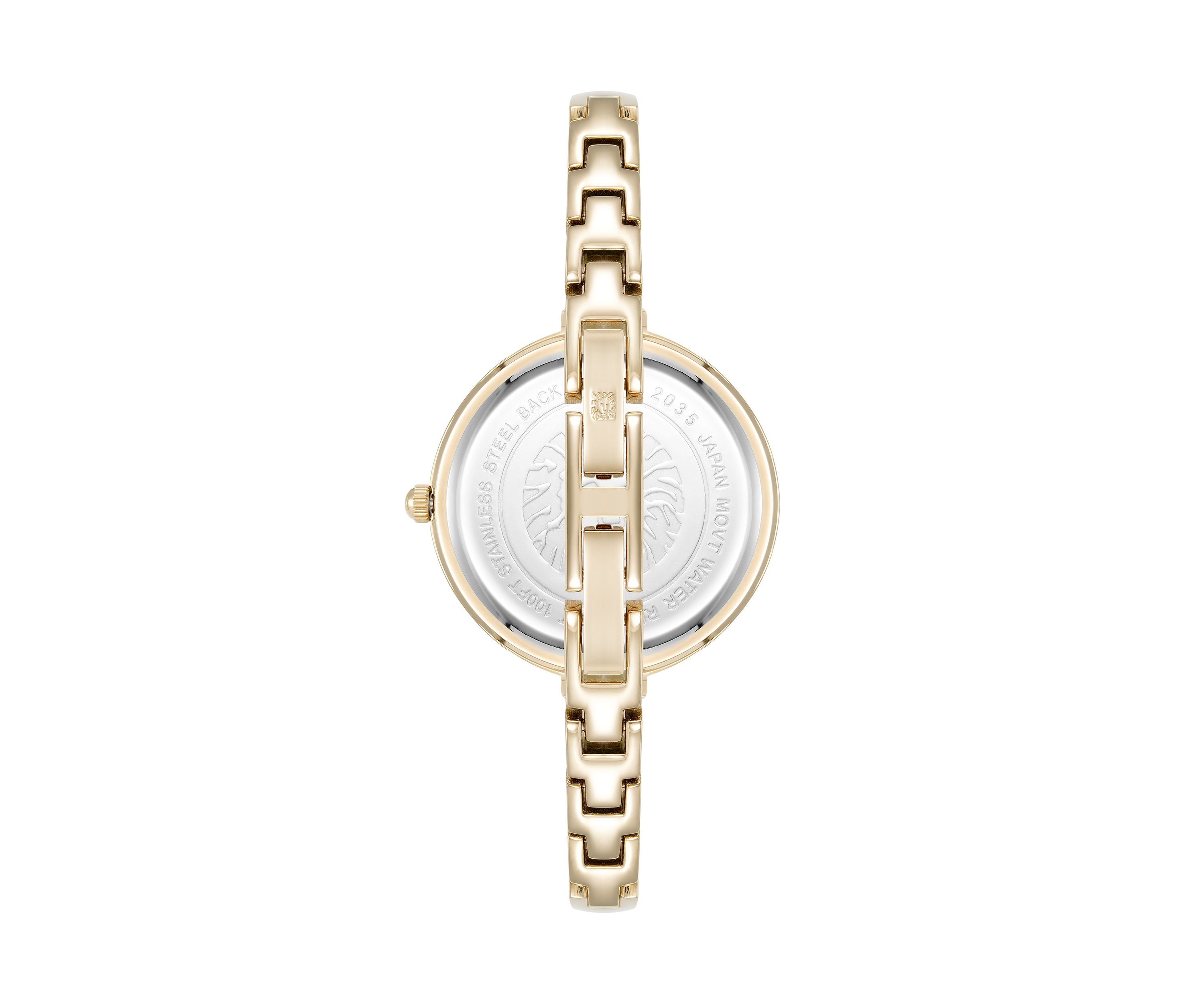 Quartz Interchangeable Bezel Gold-Tone Alloy Metal Watch Set