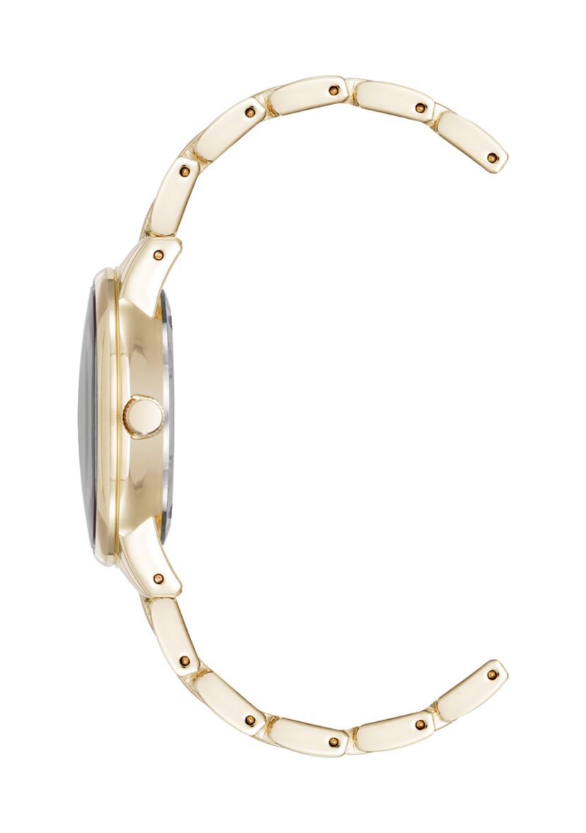 Quartz Minimalist Gold Tone Alloy Metal Watch