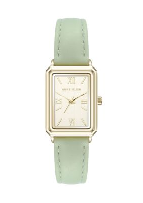 Anne Klein Women's Quartz Casual PU Leather and Gold-Tone Metal Alloy Watch