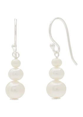 Sterling Silver Pearl Drop Earrings