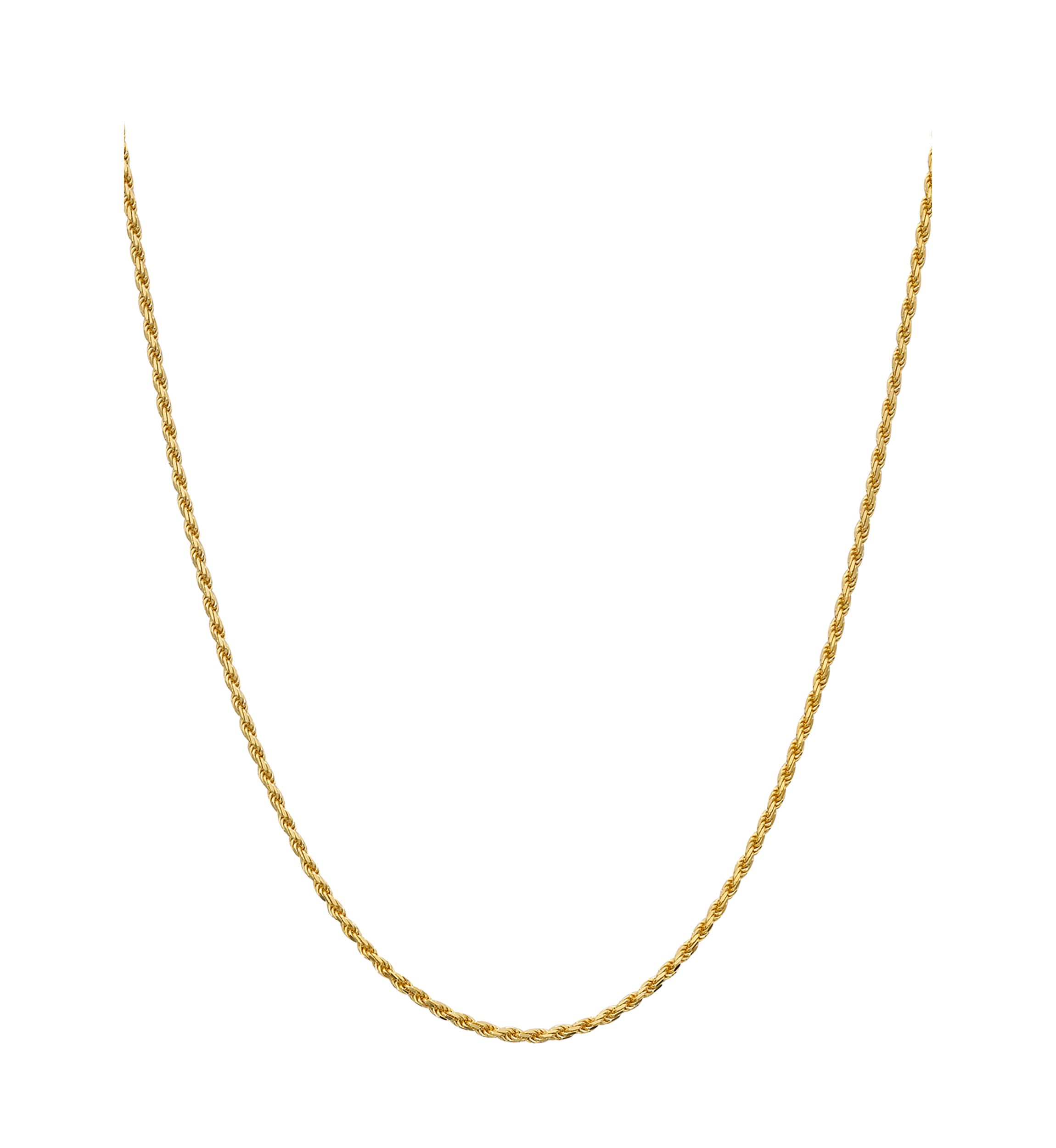 8 Millimeter Gold-Plated Rope Chain Necklace