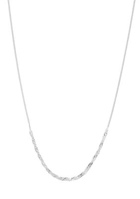 Belk Silverworks Sterling Silver Twist Front 18'' Necklace