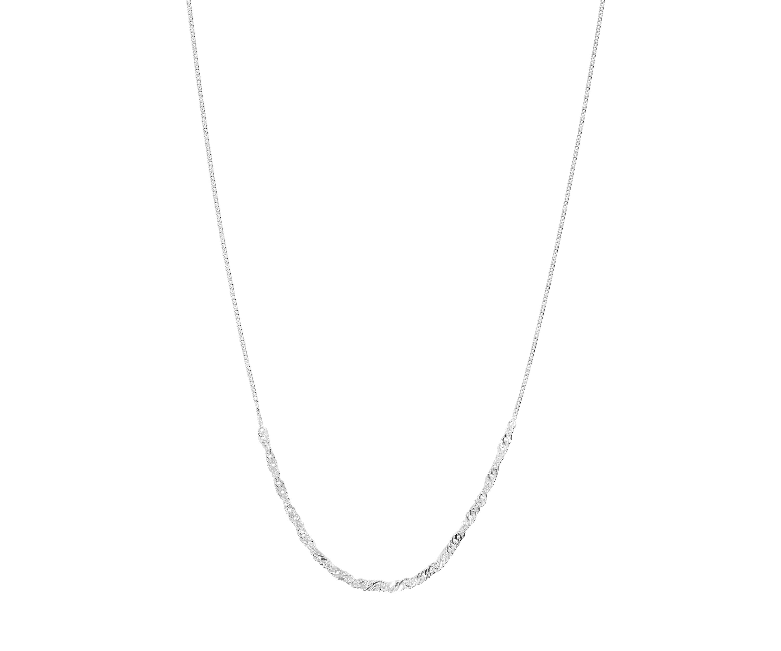 Sterling Silver Twist Front 18 Necklace