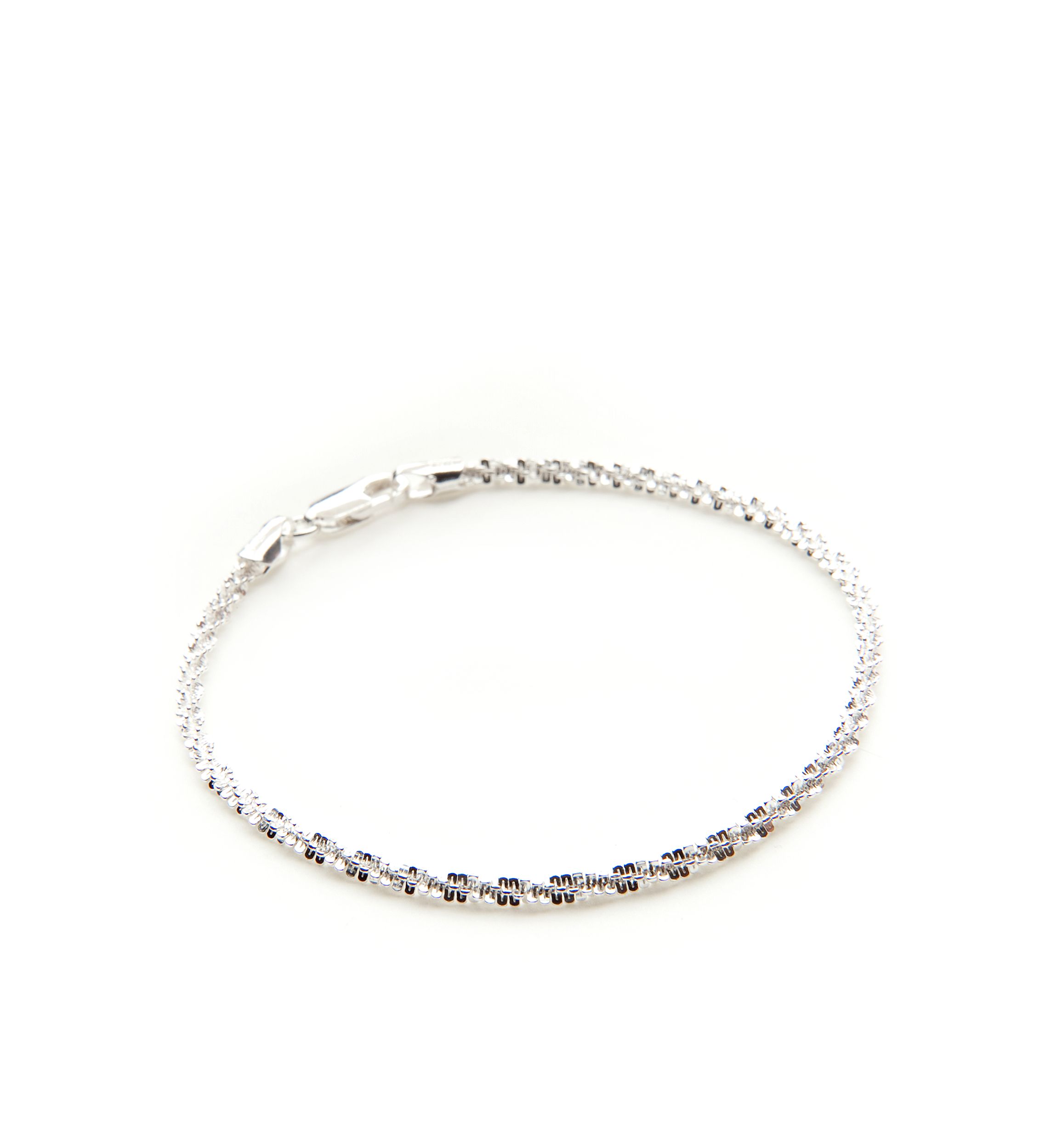 Silver Plated Fancy Rolo Chain Bracelet