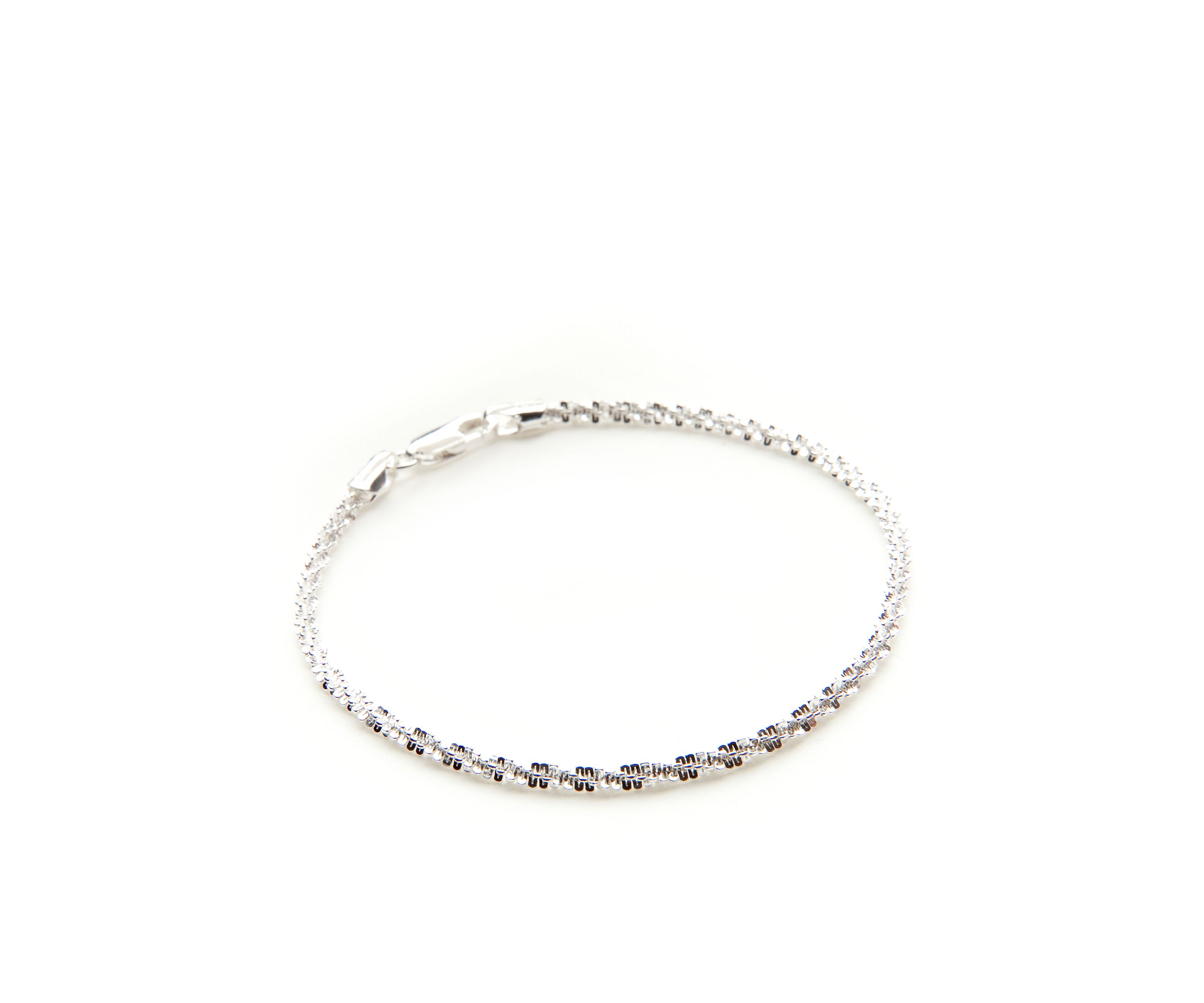 Silver Plated Fancy Rolo Chain Bracelet