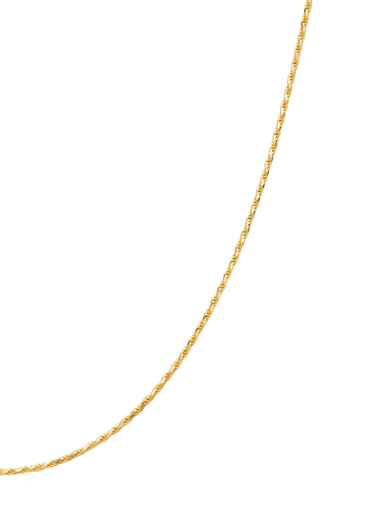 Gold Over Sterling Silver Rope Chain