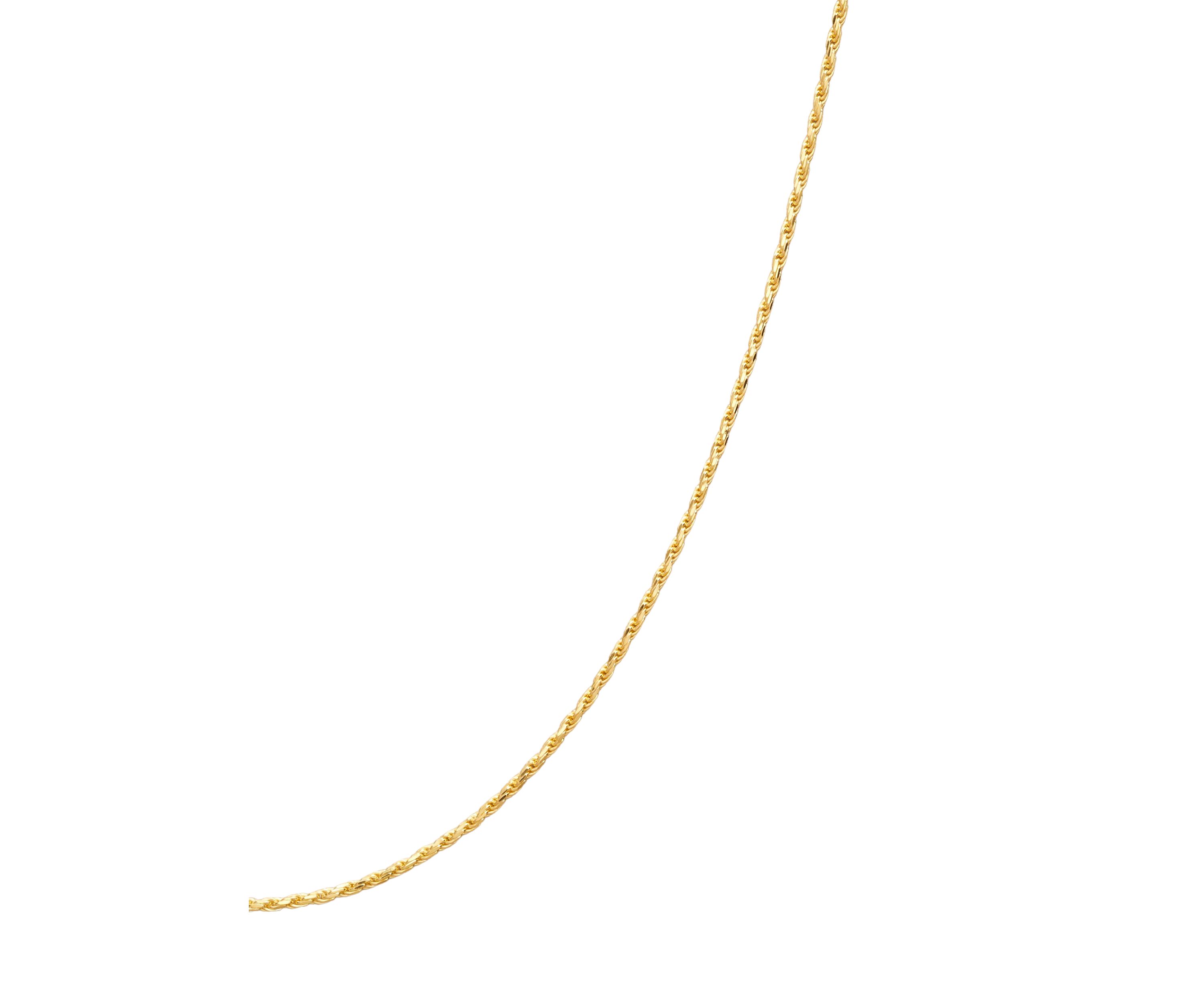 Gold Over Sterling Silver Rope Chain