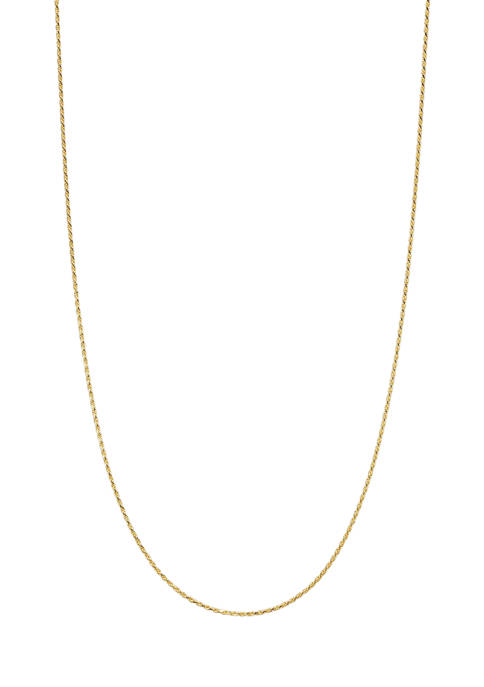 Belk Silverworks Gold Over Sterling Silver Rope Chain