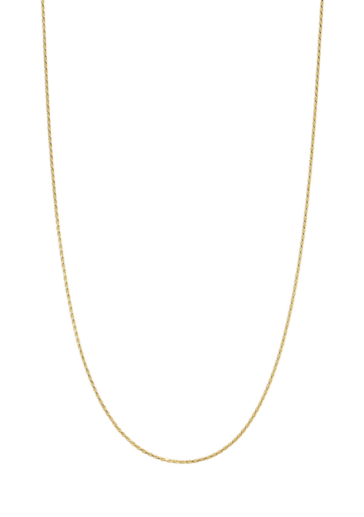 Gold Over Sterling Silver Rope Chain 