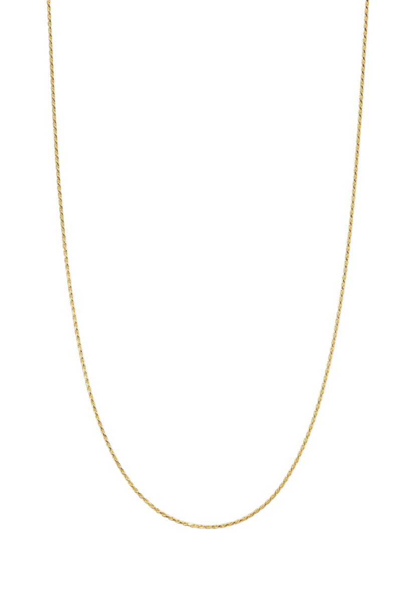 Gold Over Sterling Silver Rope Chain 