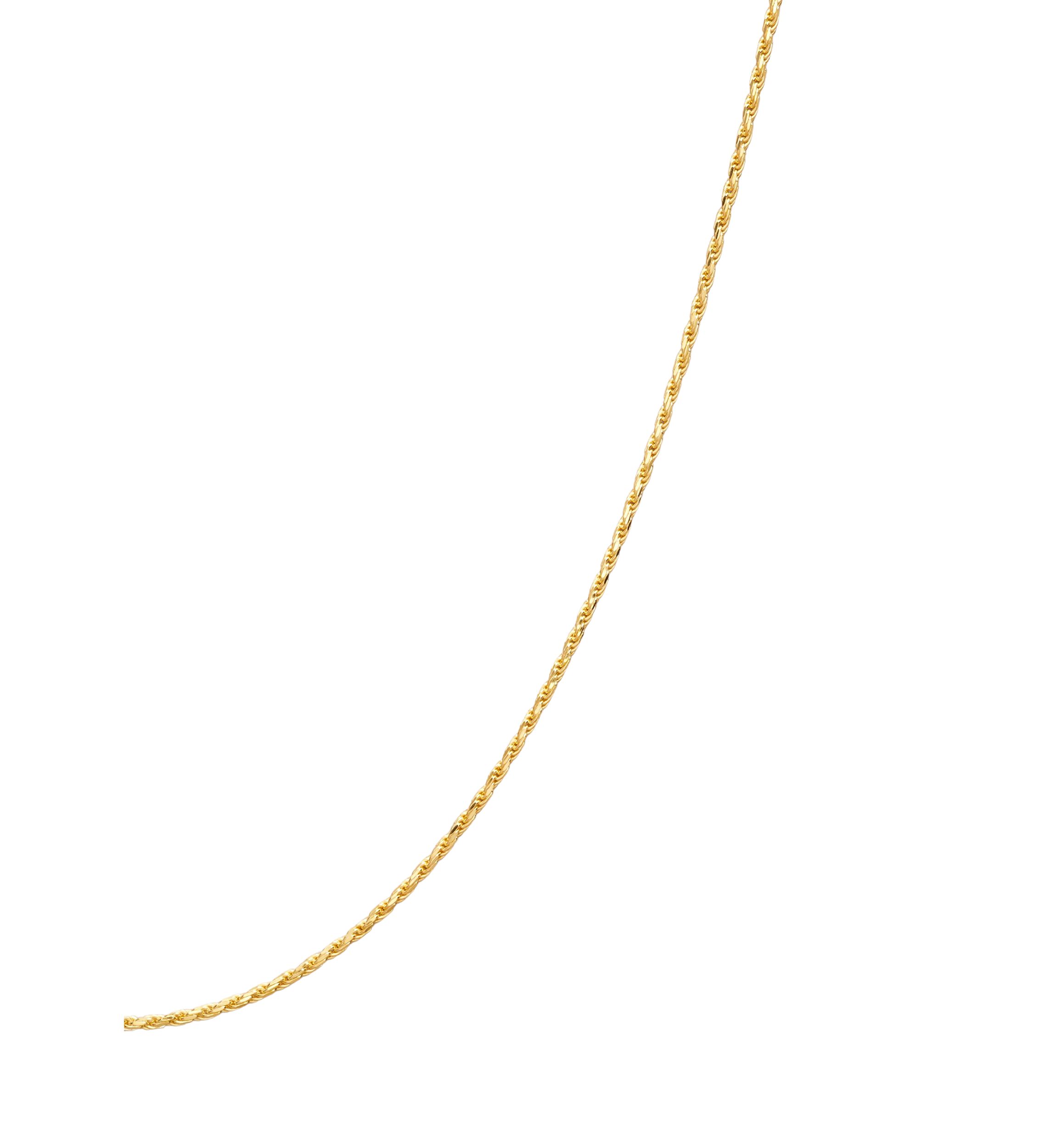 Gold Over Sterling Silver Rope Chain 