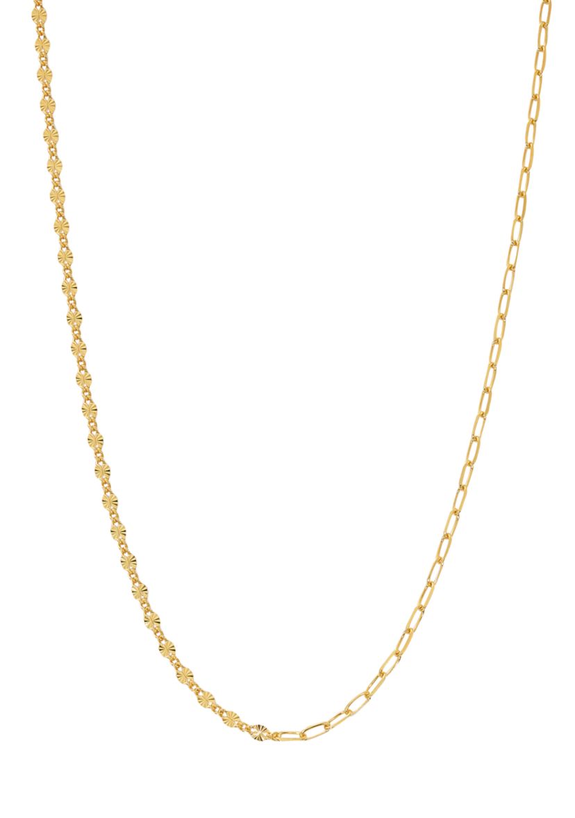 Gold Plated 18 Chain Link Necklace