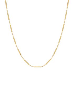 Belk Silverworks Gold Over Sterling Silver Bar Chain Necklace
