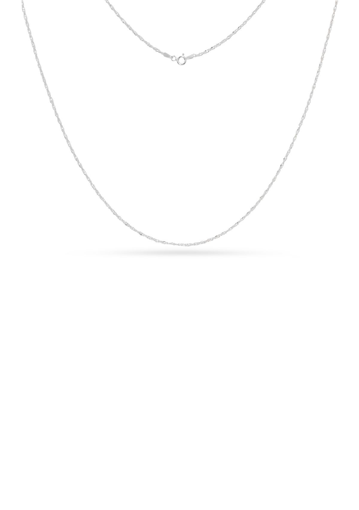 Silver Plated Singapore Chain 