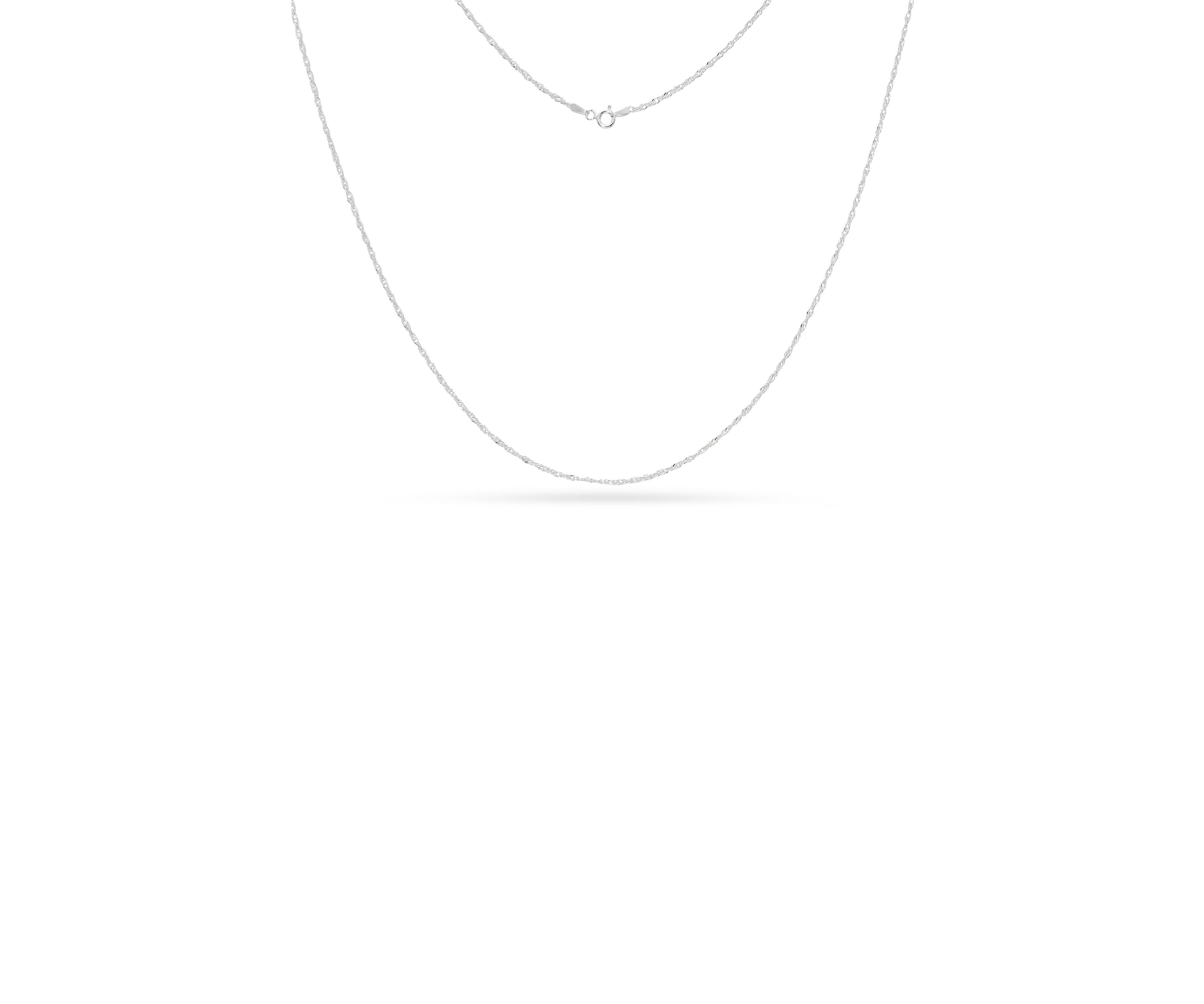 Silver Plated Singapore Chain 
