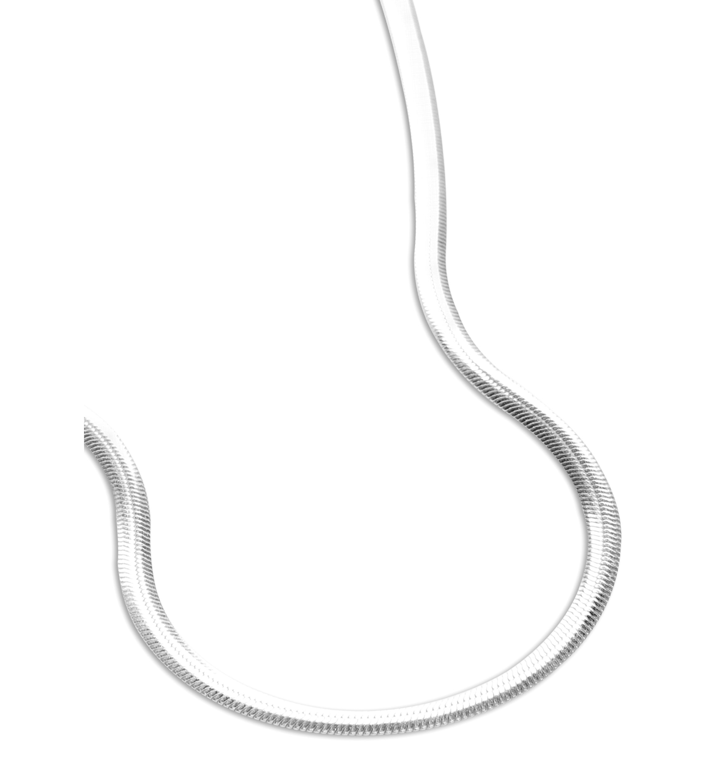 18" Silver Plated Round Snake Chain